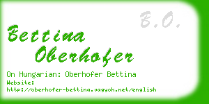 bettina oberhofer business card